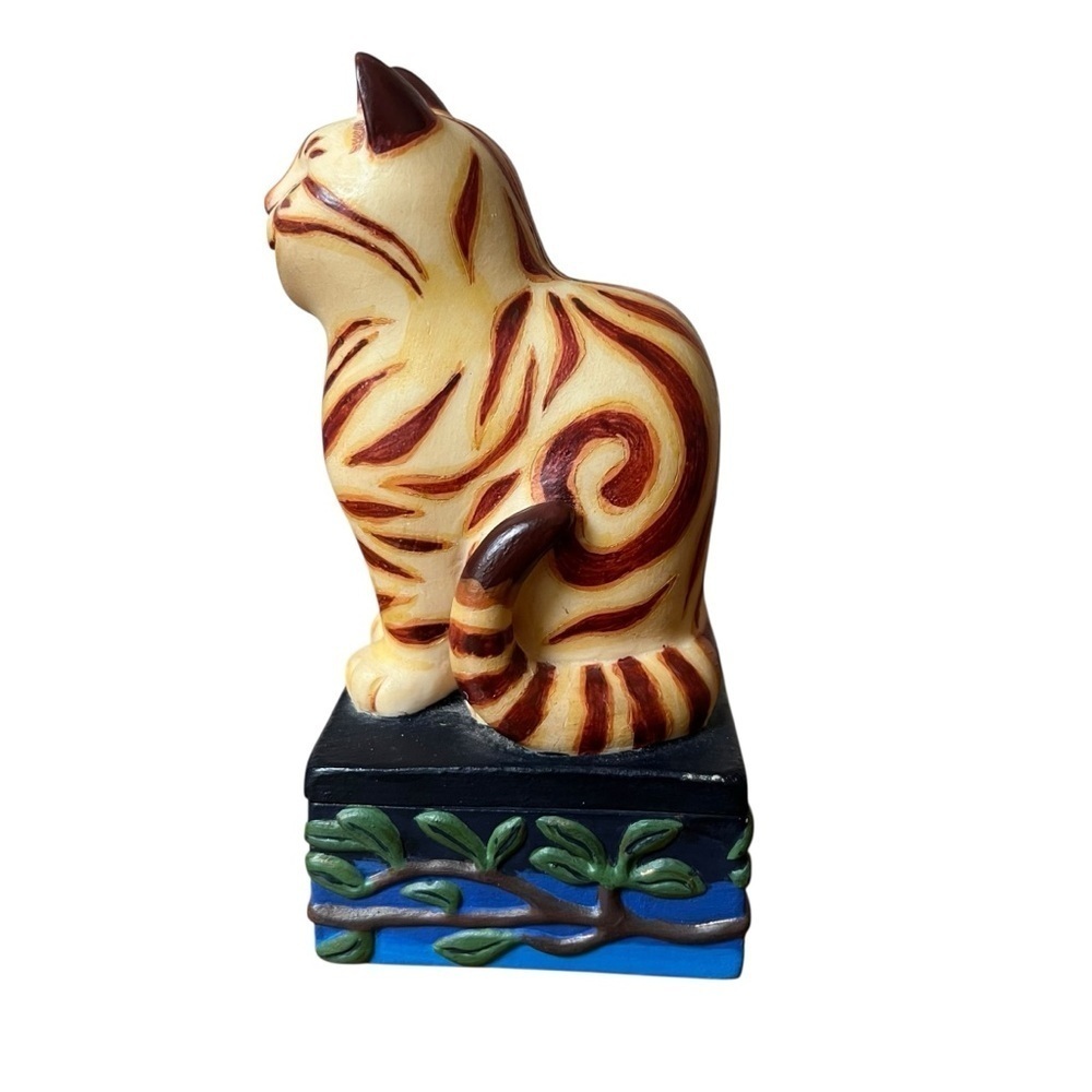 Tyber Katz VTG 98 Cheshire Cat Sphinx Trinket Box Limited Ed. Numbered 611/2500 - Picture 5 of 11
